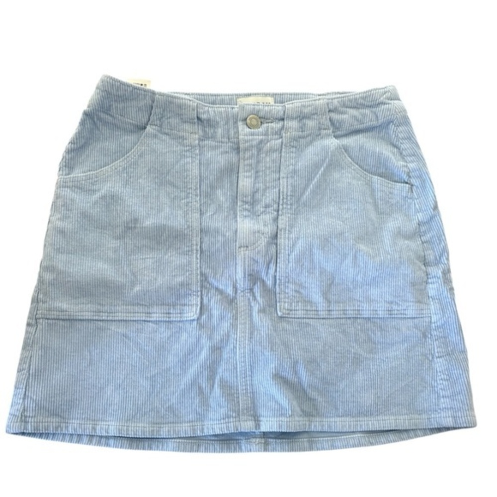 Sunday Best Aritzia light blue corduroy mini skirt (4)